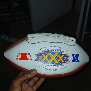 NFL Super Bowl XXX White and Brown Football